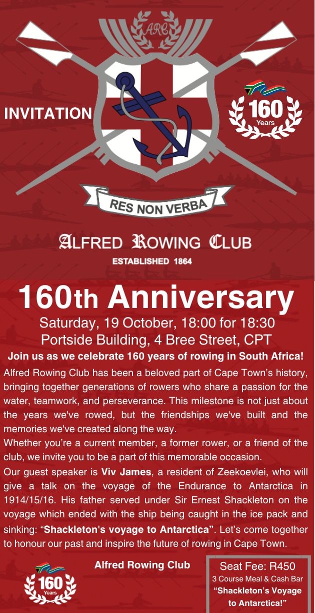 160 Anniversary of Alfred Rowing Club!